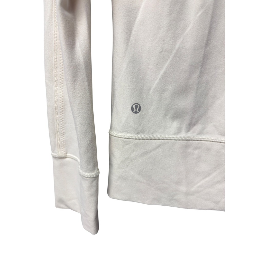 Lululemon Daily Yoga Jacket Women 4‎ Polar Cream White Athleisure Loungewear EUC - Picture 5 of 9